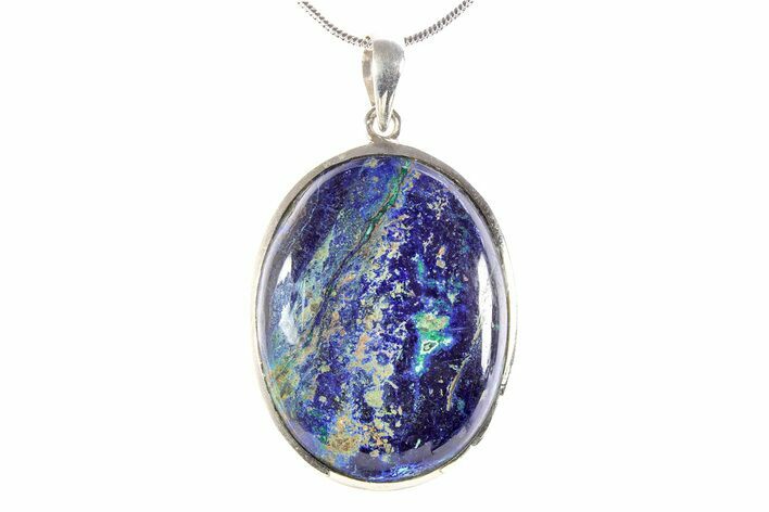 Stunning Malachite and Azurite Pendant - Sterling Silver #382504